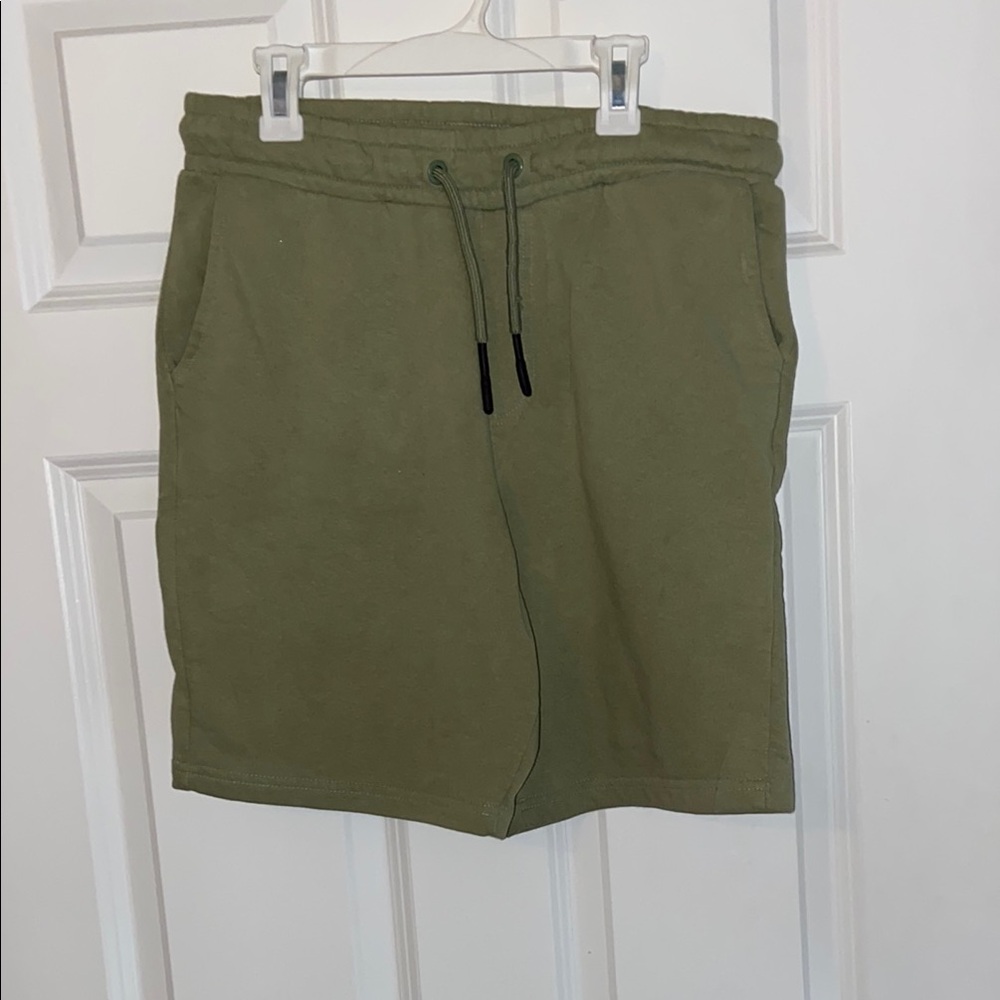 ONLY & SONS Green Athletic Shorts Soft Cotton Blend